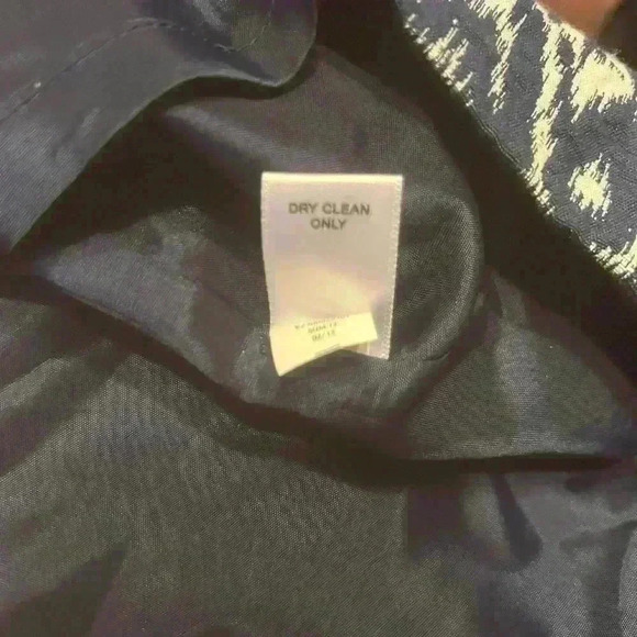 Banana Republic Women’s 14 Navy White Chevron Body-con Strapless Dress NWOT - Picture 11 of 13